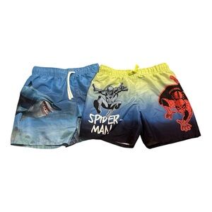 H&M Boys Swim Bottom Trunks Set Nemo & Spider Man